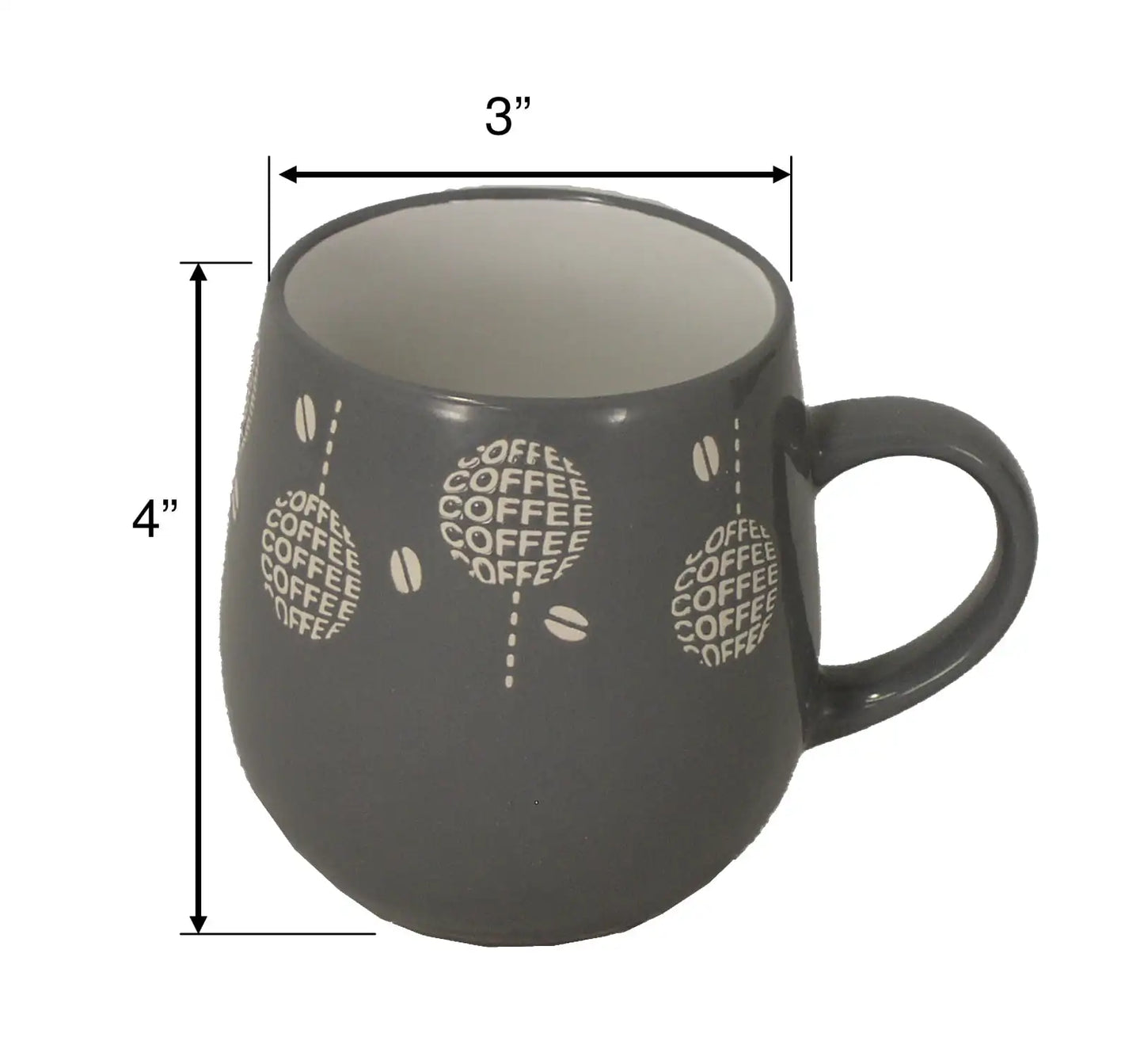 Ceramic Coffee Mug Set *7Pcs - 6 Mugs & Display Tree - Kitchen Collection