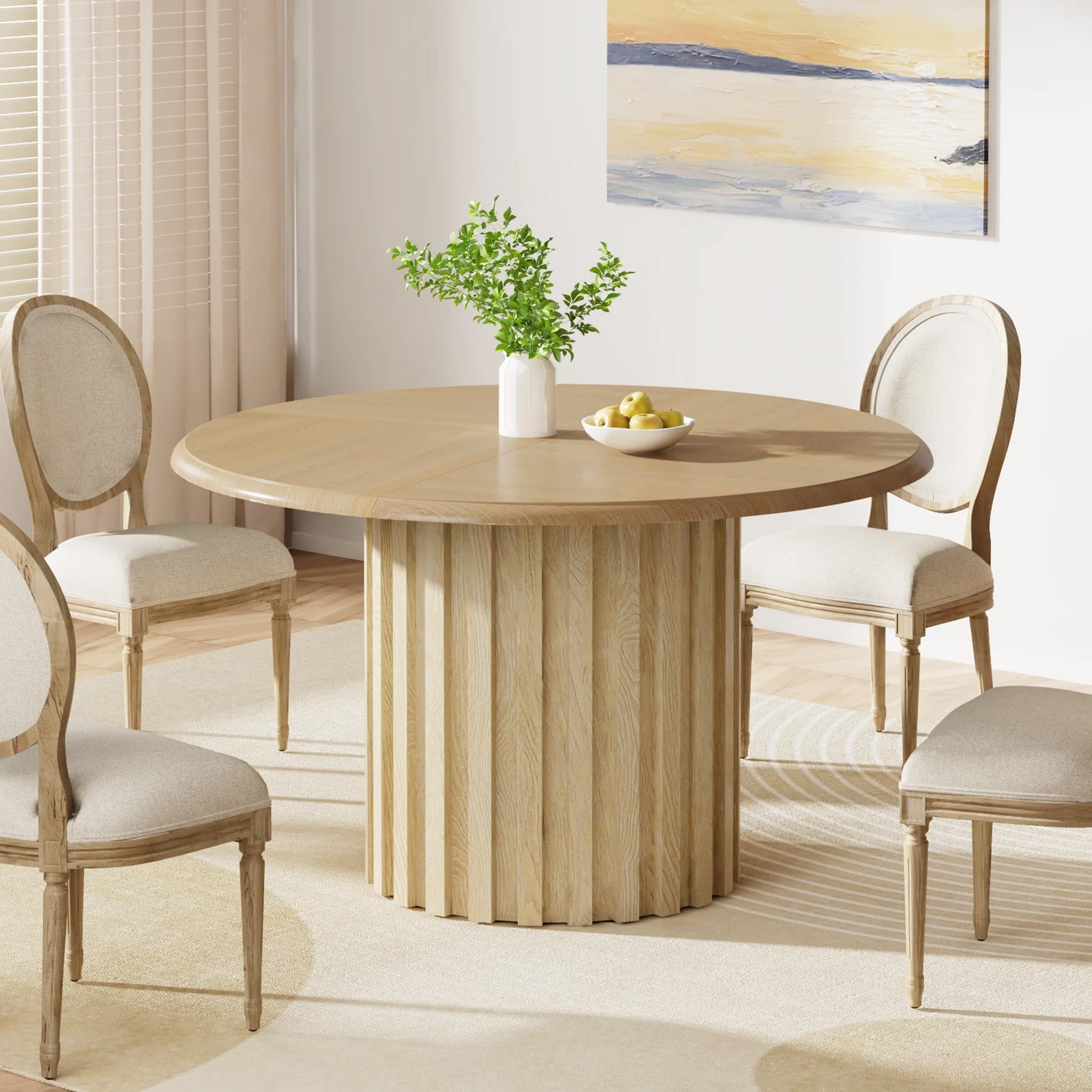 Dining Table - Tribesigns Brand - Round Farmhouse Table - Diningroom Collection