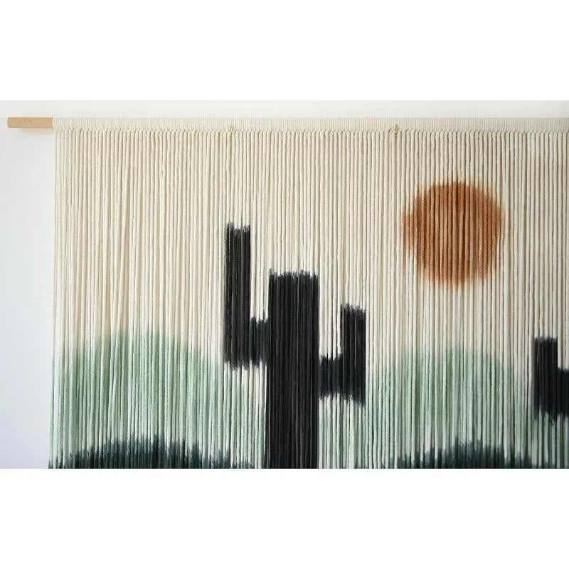 Macrame' Tapestry Wall Hanging - 57"x35" Cactus - Entryway Collection
