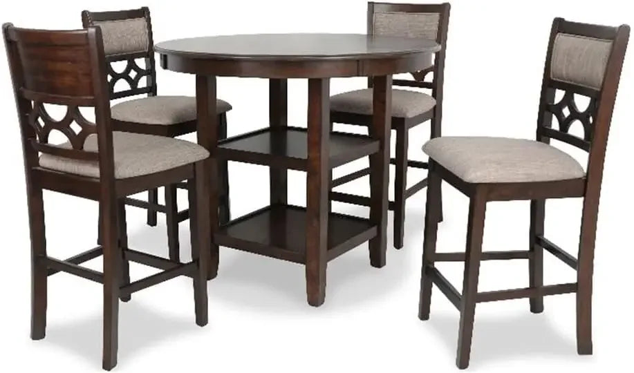 Diningroom Table Set *5Pcs - Round Solid Wood - Diningroom Collection