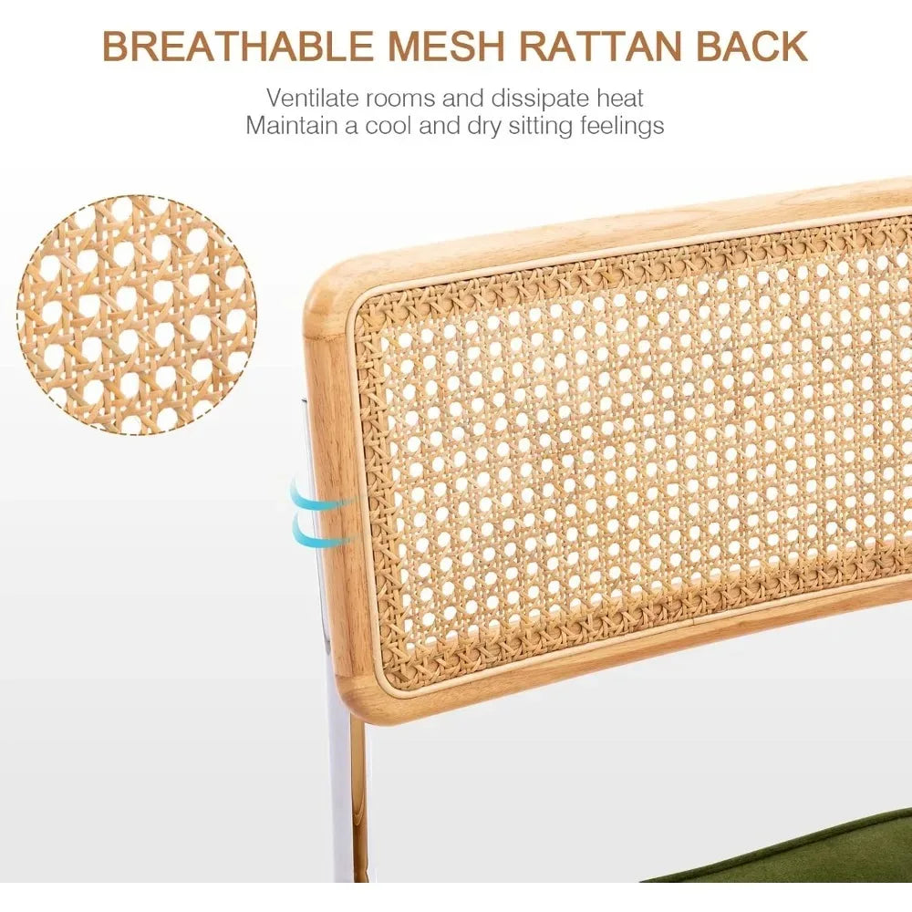 Diningroom Chair Set *4Pcs - Rattan Cane Backing - Diningroom Collection