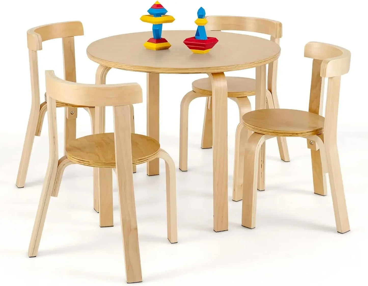 Table & Chair Set *5Pcs - Wooden Activity Table - Children's Room Collection