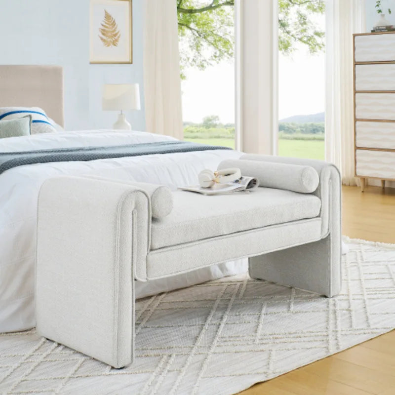 Fabric Bench Ottoman - Bedroom - 50.39" - Bedroom Decor
