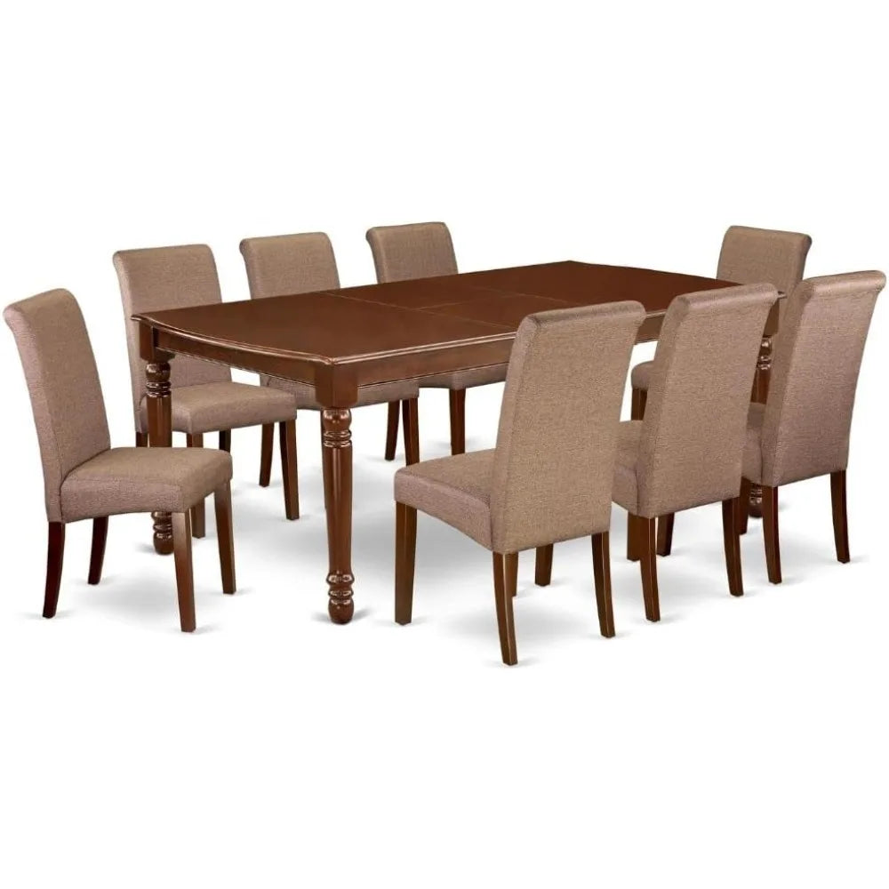 Diningroom Set *9Pcs - Butterfly Leaf - Parsons Chairs - Diningroom Collection
