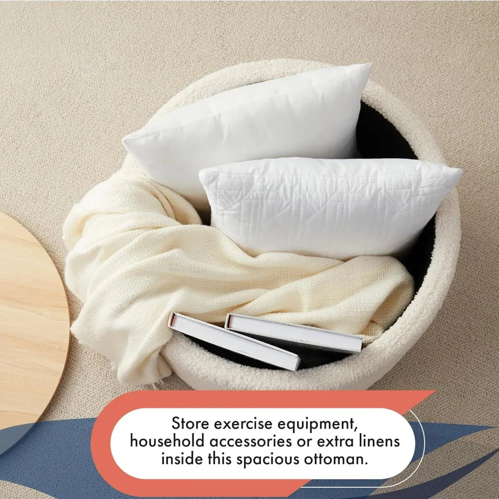 Storage Ottoman - Wooden Lid - Livingroom Collection