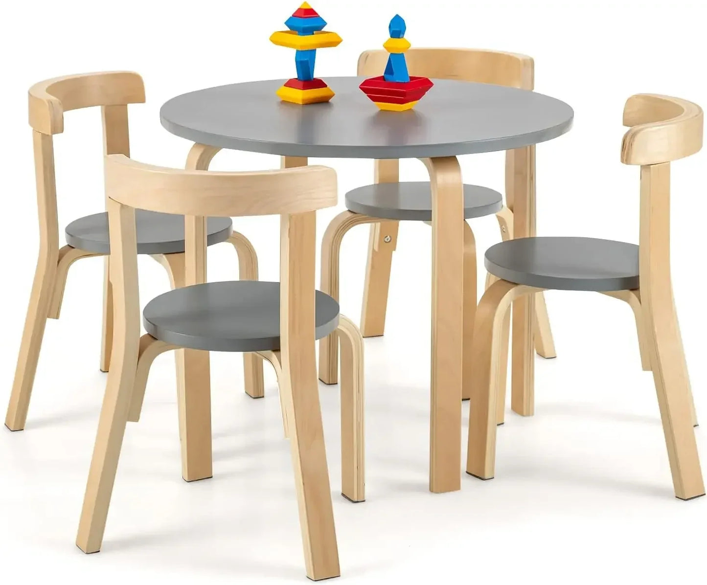 Table & Chair Set *5Pcs - Wooden Activity Table - Children's Room Collection