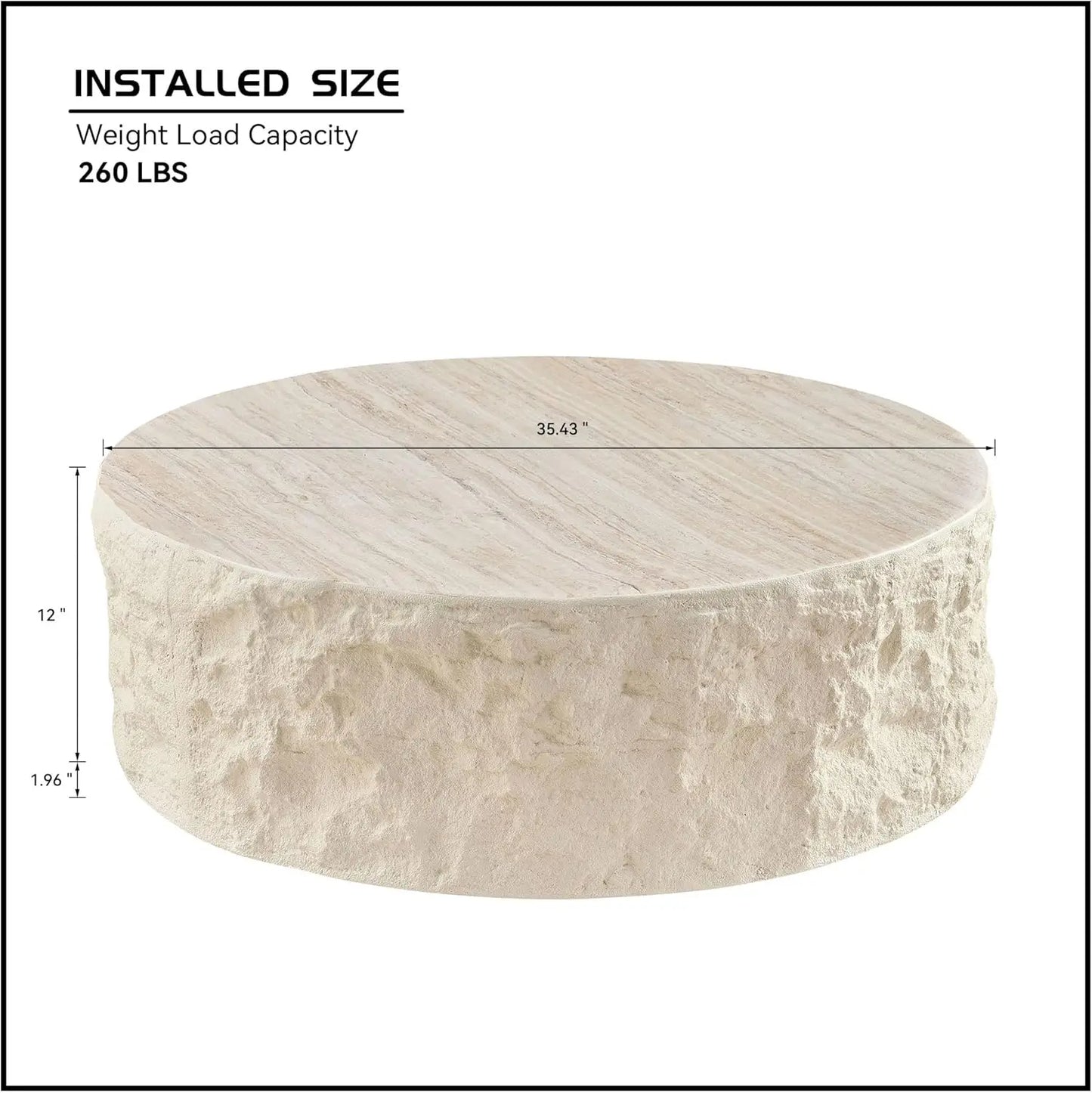 Coffee Table - Modern Circular Drum Coffee Table - Livingroom Collection