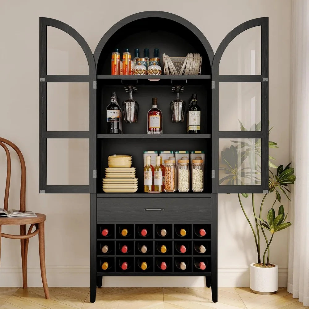 Liquor Bar Cabinet - Wine Bar - Whiskey Station - 71" - Diningroom Collection