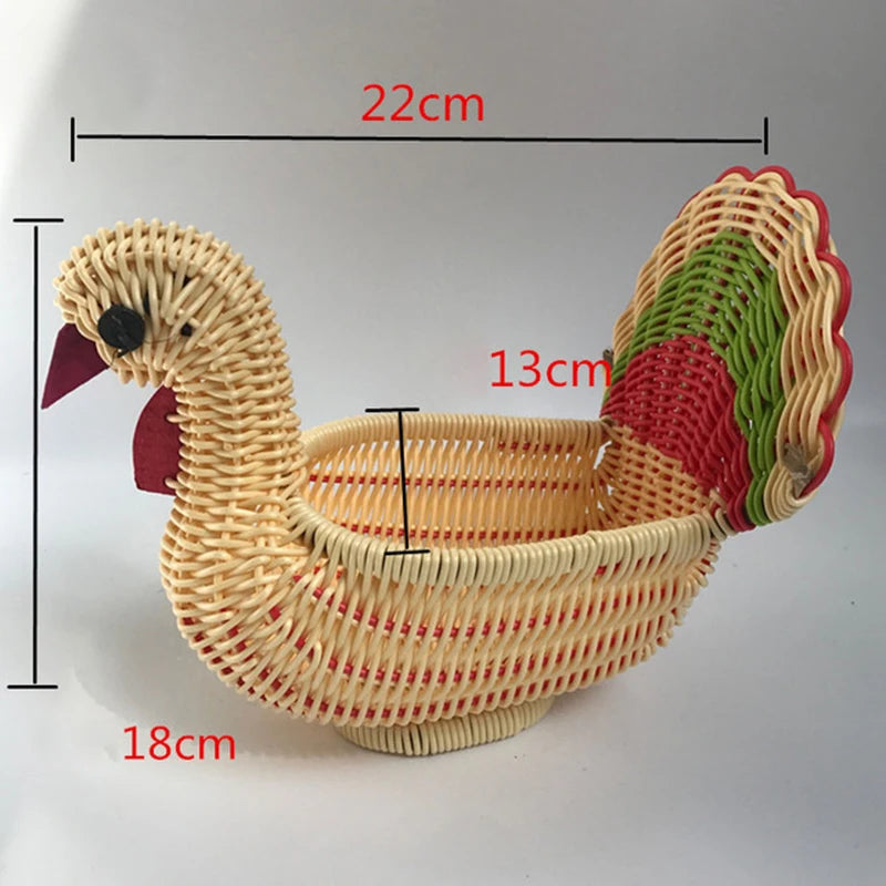 Basket - Rattan Woven - Fruits, Breads, Crackers, Snacks - Novelty - Kitchen Collection