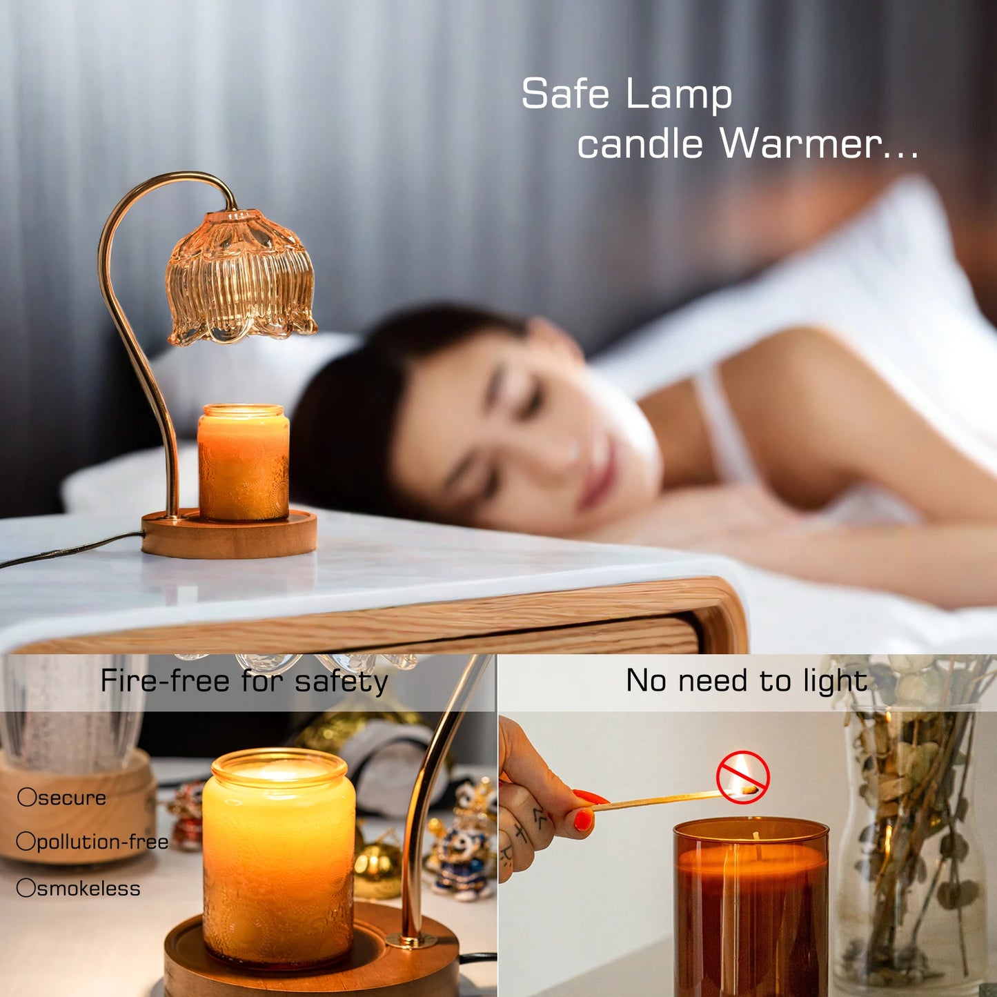 Candle Wax Warmer - Timer w/Auto Shut Off - Home Fragrance - Aromatherapy