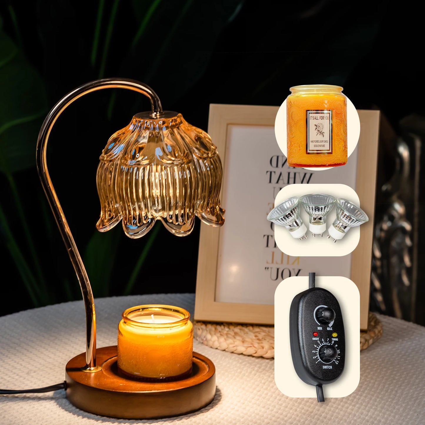 Candle Wax Warmer - Timer w/Auto Shut Off - Home Fragrance - Aromatherapy