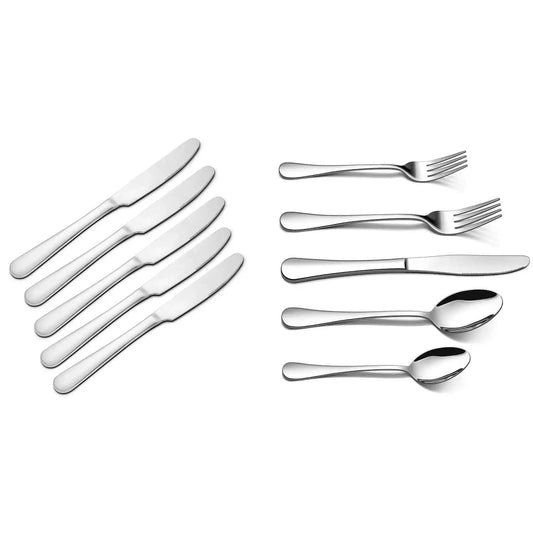 Flatware Set *20Pcs - Stainless Steel Cutlery - High Mirror Polish - Kitchen Collection