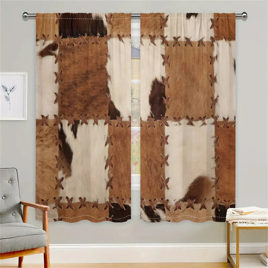 Curtains - Patchwork Country Western - Cowboy Style - Livingroom Collection