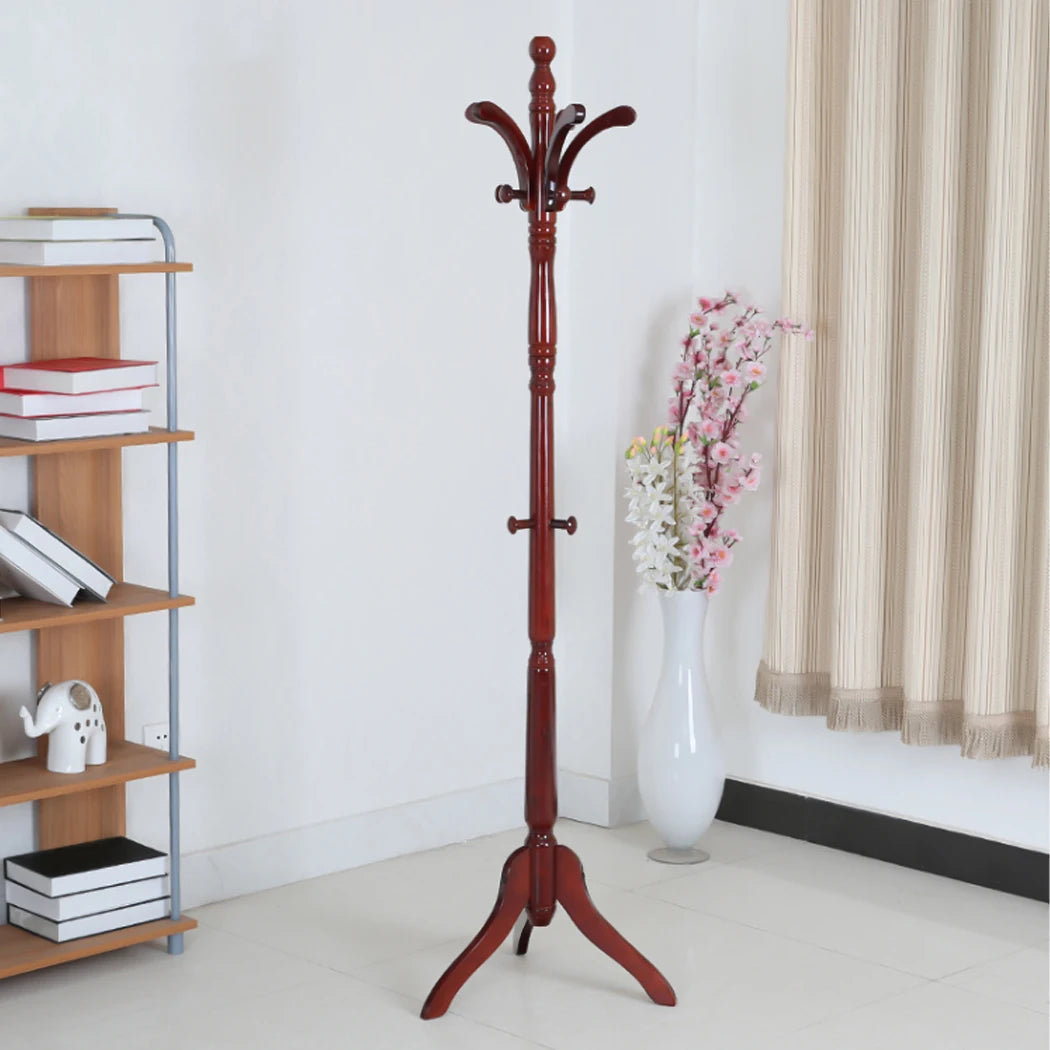 Wisfor Coat, Hat Rack - Solid Wood - Tripod Base