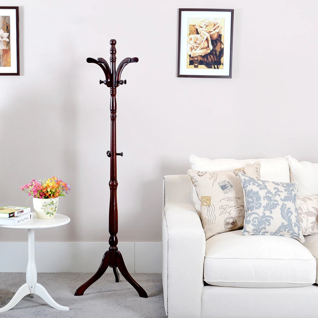 Wisfor Coat, Hat Rack - Solid Wood - Tripod Base