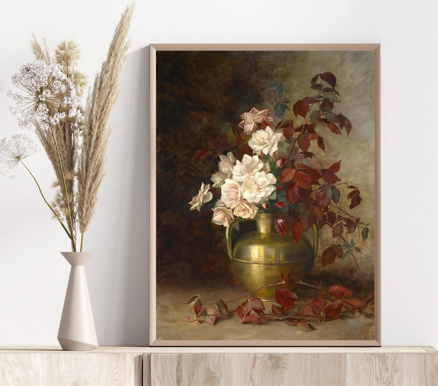 Vintage Rose Bouquet(s) - Oil On Canvas Prints - Still Life