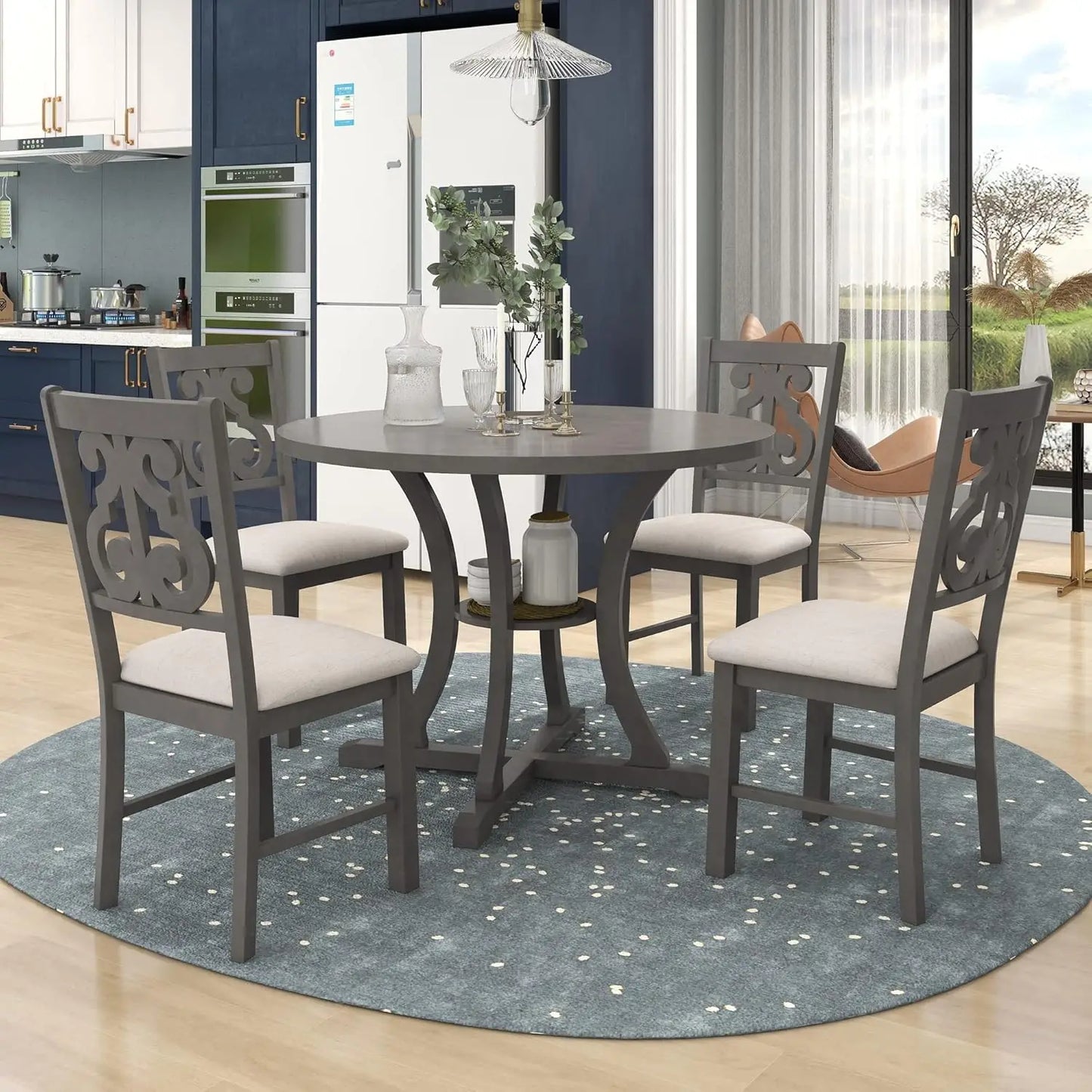 Diningroom Set *5pcs - Extendable Leaf - Seats 4-6 - Diningroom Collection