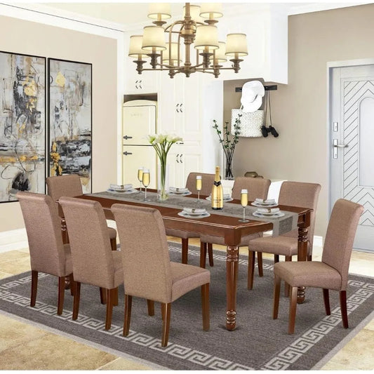 Diningroom Set *9Pcs - Butterfly Leaf - Parsons Chairs - Diningroom Collection