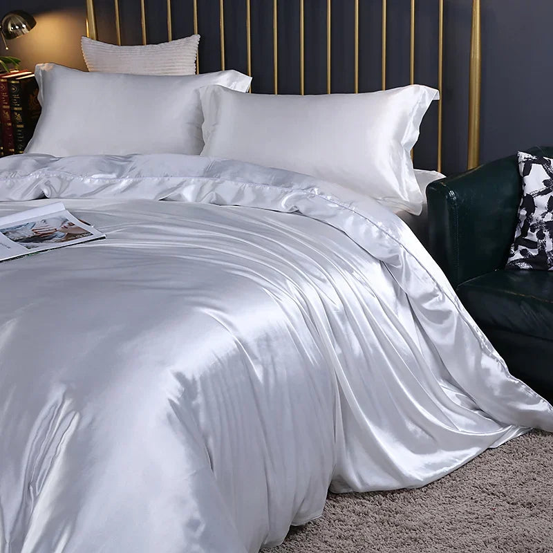 Satin Sheet Sets - Duvet Cover - Luxury Silk Sheets - Bedroom Collection