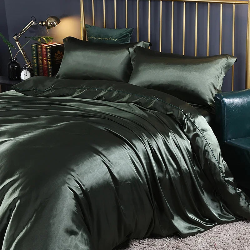 Satin Sheet Sets - Duvet Cover - Luxury Silk Sheets - Bedroom Collection