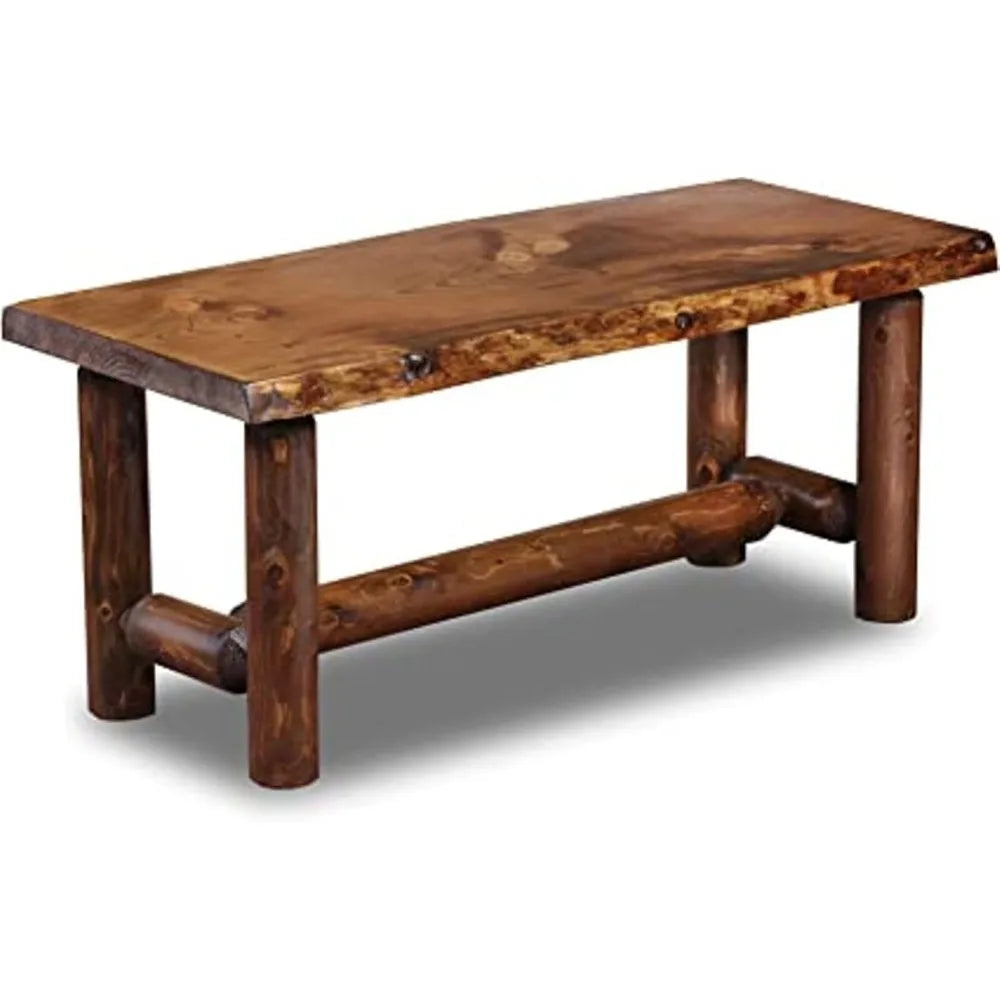 Coffee Table - Live Edge Log Pine and Cedar - Livingroom Collection