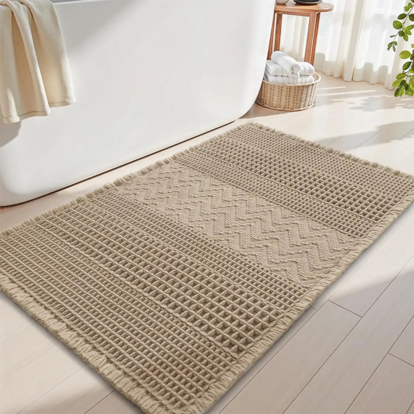 Rug Runner 2'x6' - Bath Mat - Kitchen Mat - Boho Decor - Bathroom Collection