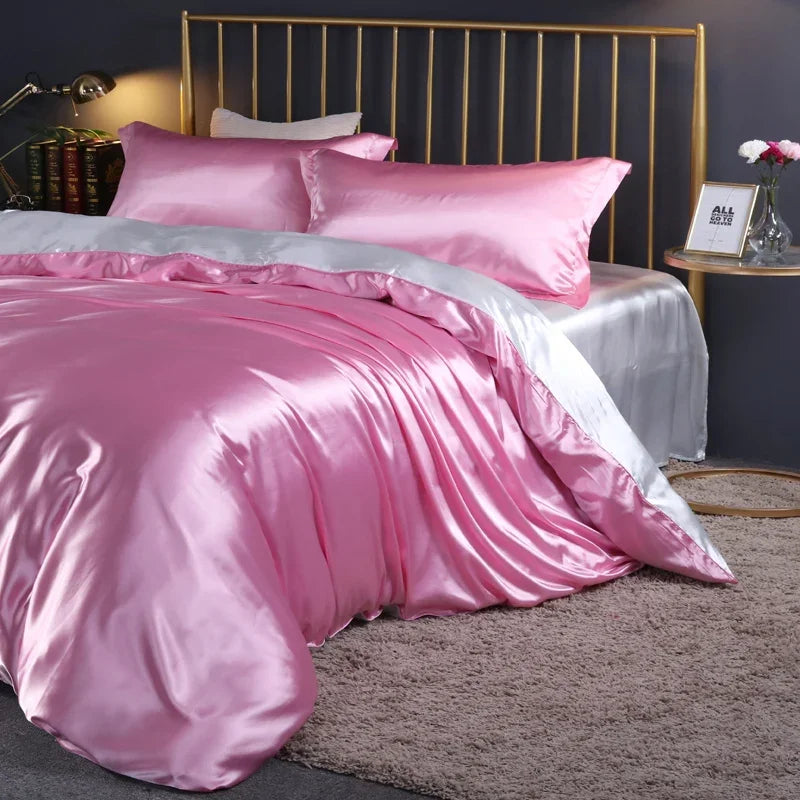 Satin Sheet Sets - Duvet Cover - Luxury Silk Sheets - Bedroom Collection