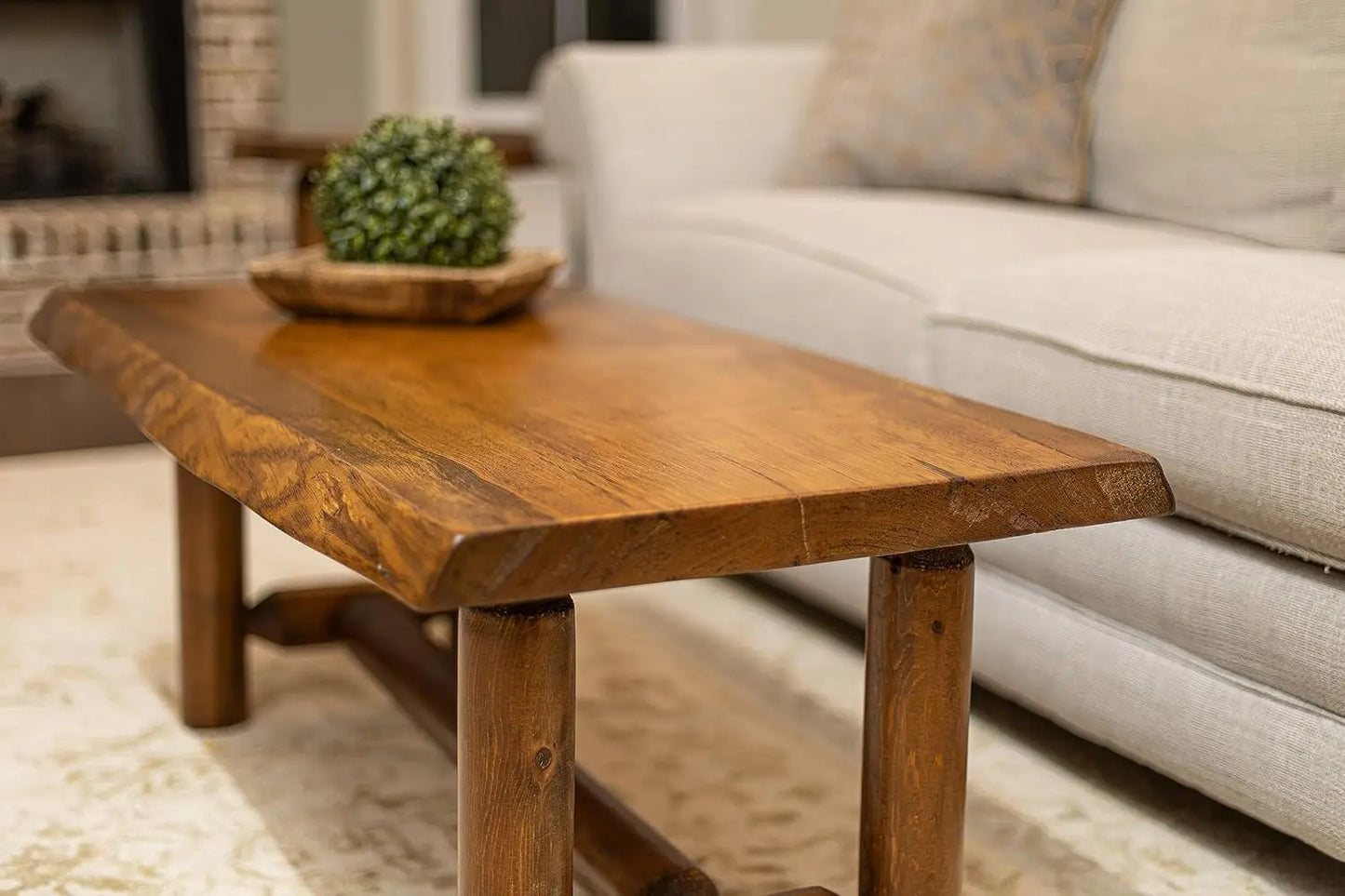 Coffee Table - Live Edge Log Pine and Cedar - Livingroom Collection