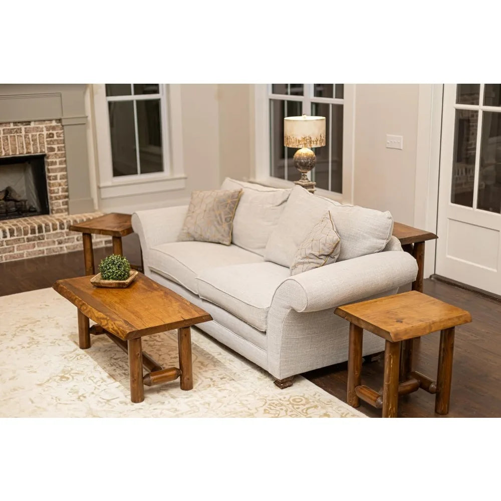 Coffee Table - Live Edge Log Pine and Cedar - Livingroom Collection