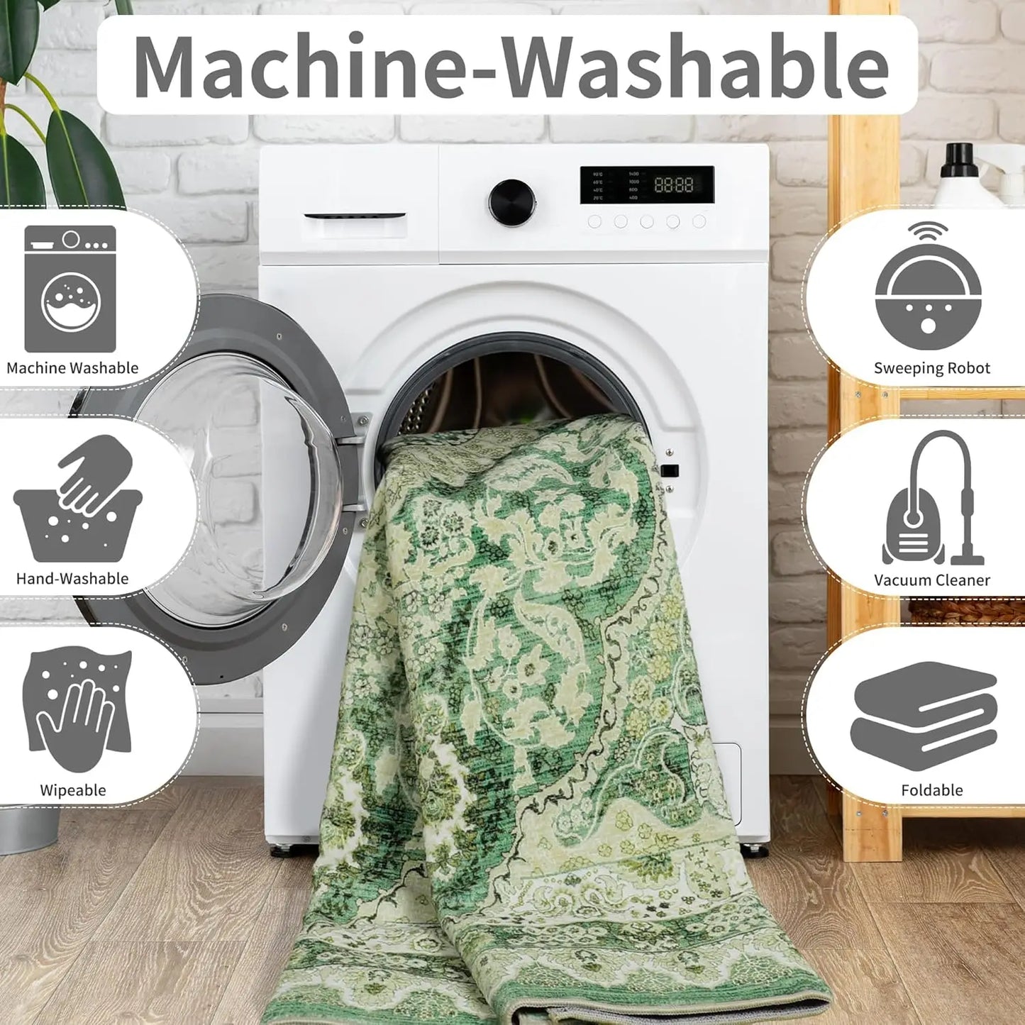 Area Rugs - Non-slip - Low Pile - Machine Wash - Bedroom Collection