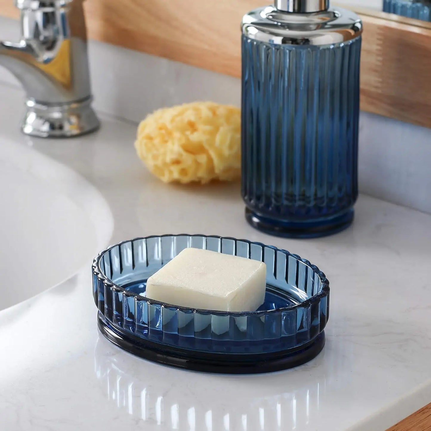 Bathroom - Decorative Glass Accessories - Cobalt Blue - Bathroom Collection