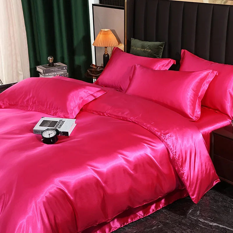 Satin Sheet Sets - Duvet Cover - Luxury Silk Sheets - Bedroom Collection