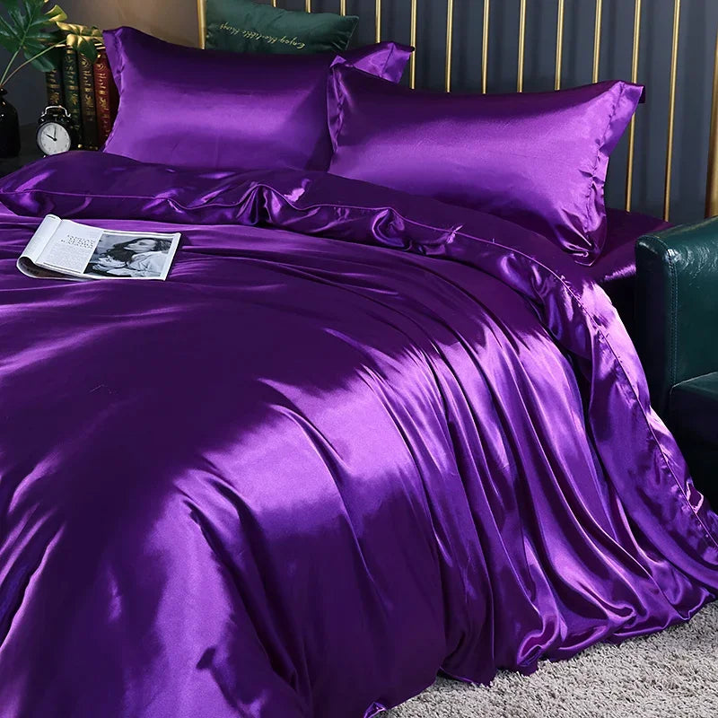 Satin Sheet Sets - Duvet Cover - Luxury Silk Sheets - Bedroom Collection