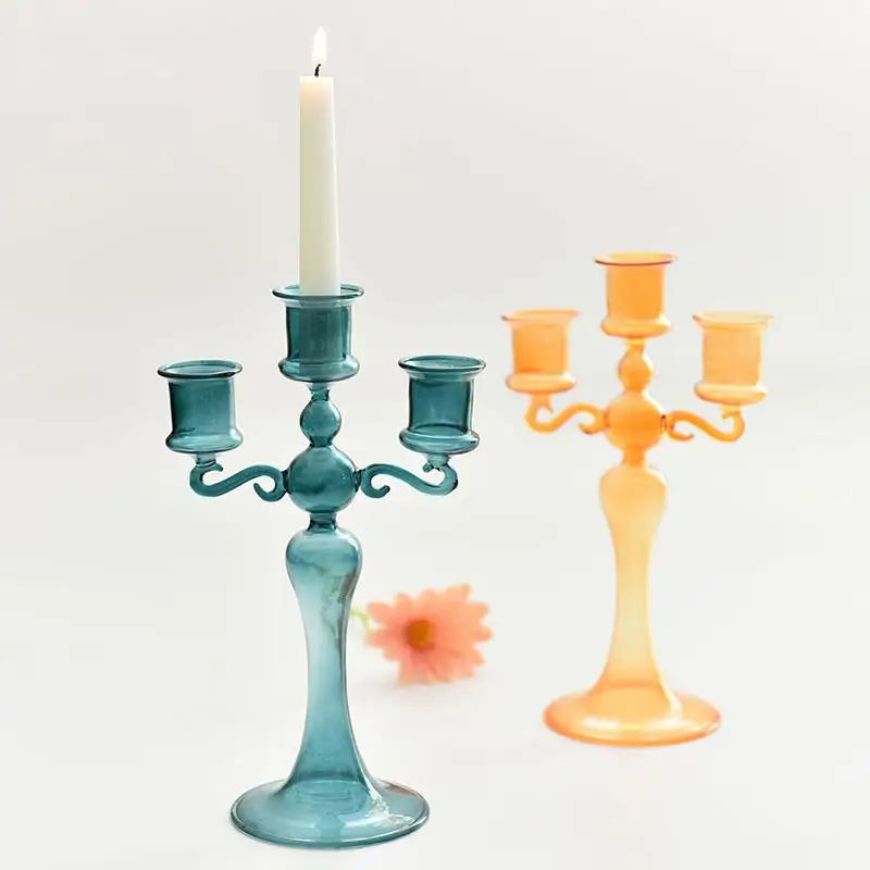 Candlestick Holders - Three Cups - Unique Home Furnishings