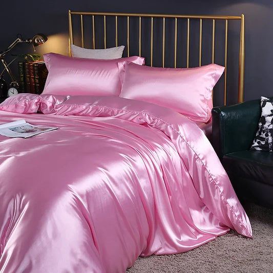 Satin Sheet Sets - Duvet Cover - Luxury Silk Sheets - Bedroom Collection