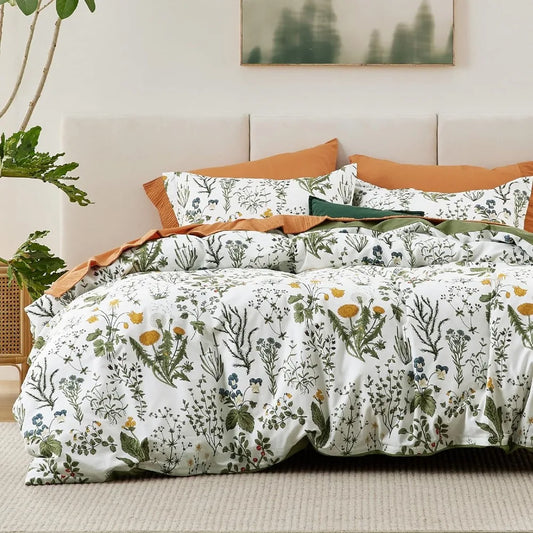 Duvet Cover Set *3Pcs - 100% Cotton - Reversible King Size - Bedroom Collection