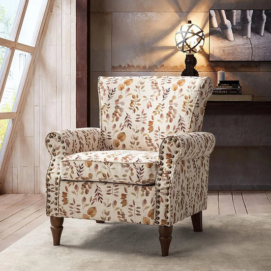 Wingback Accent Chair - Florals - Single Sofa Chair - Bedroom Collection