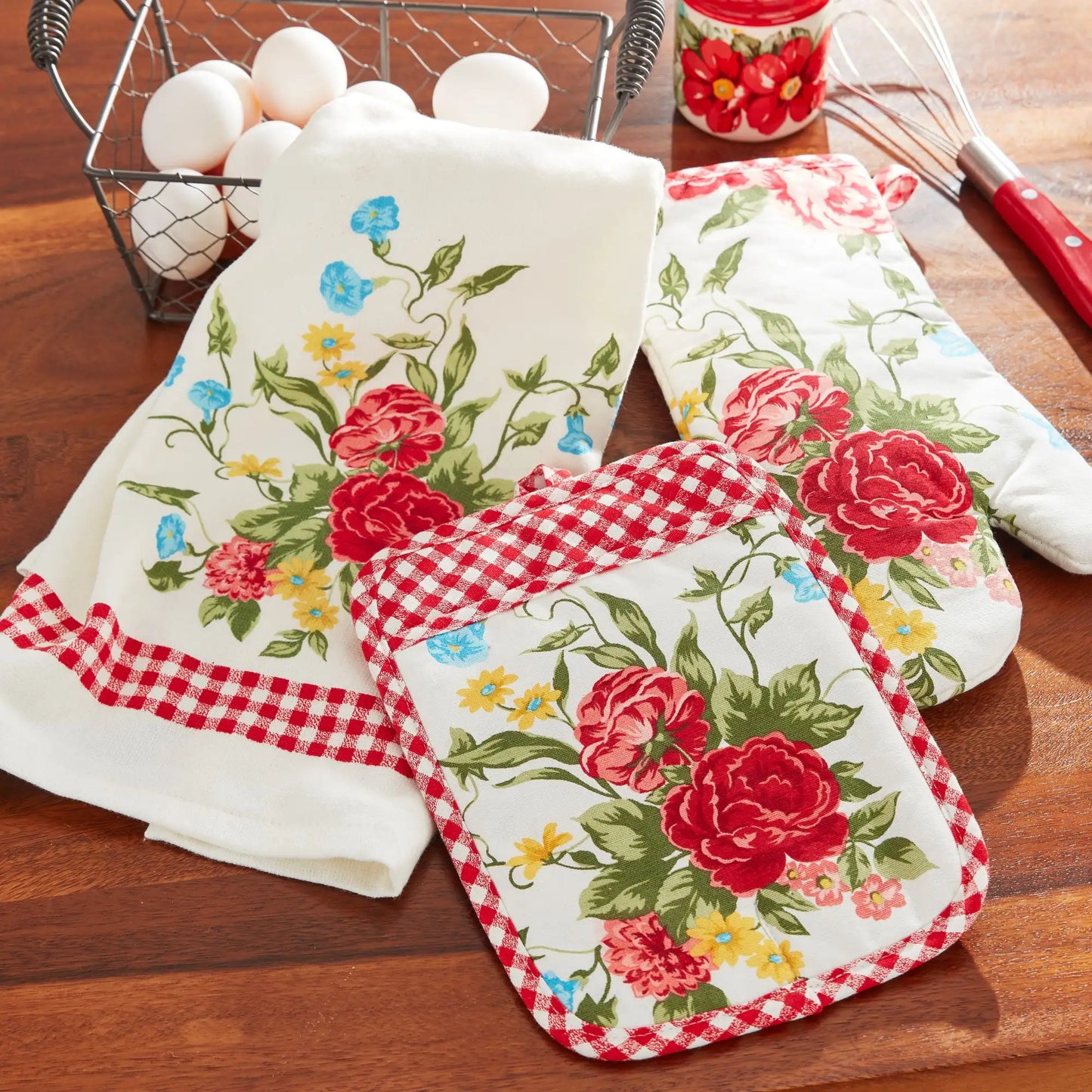 Kitchen Set *3Pcs - Sweet Rose - The Pioneer Woman - Kitchen Collection