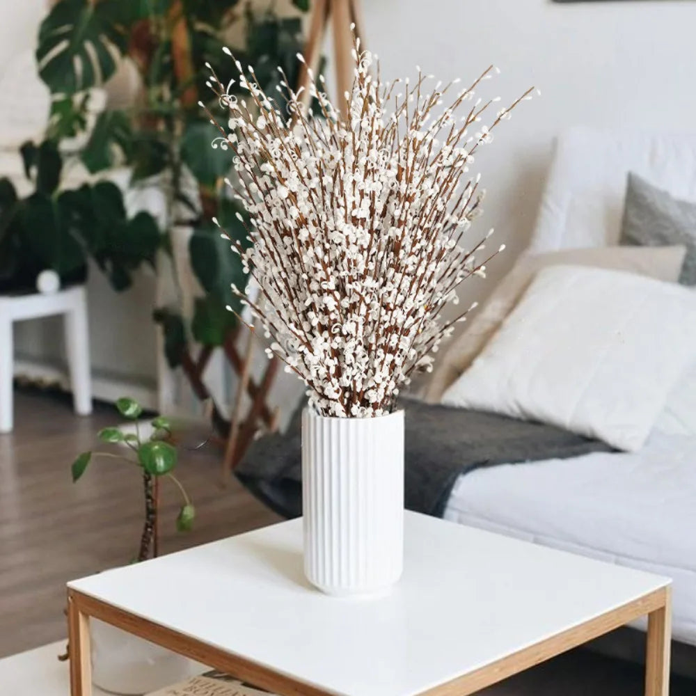 Jasmine Flowers - Faux Pussy Willow Branches - Modern Home Decor - Livingroom Collection