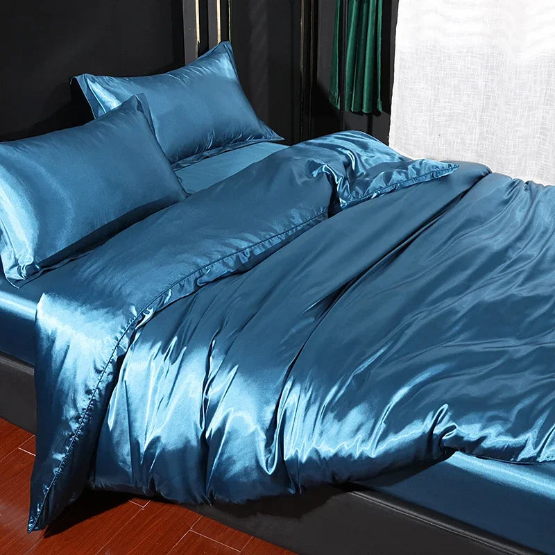 Satin Sheet Sets - Duvet Cover - Luxury Silk Sheets - Bedroom Collection