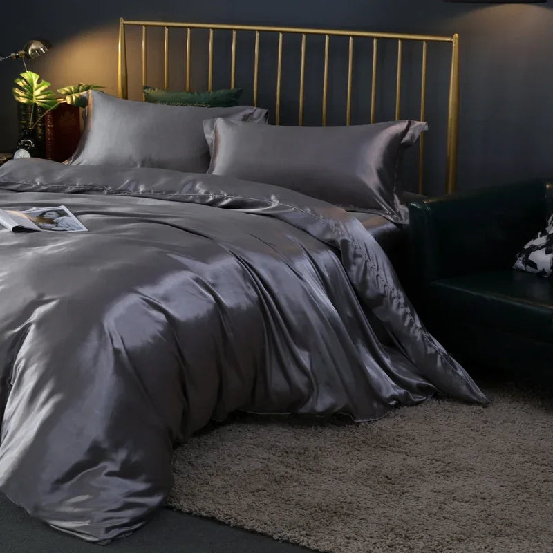 Satin Sheet Sets - Duvet Cover - Luxury Silk Sheets - Bedroom Collection