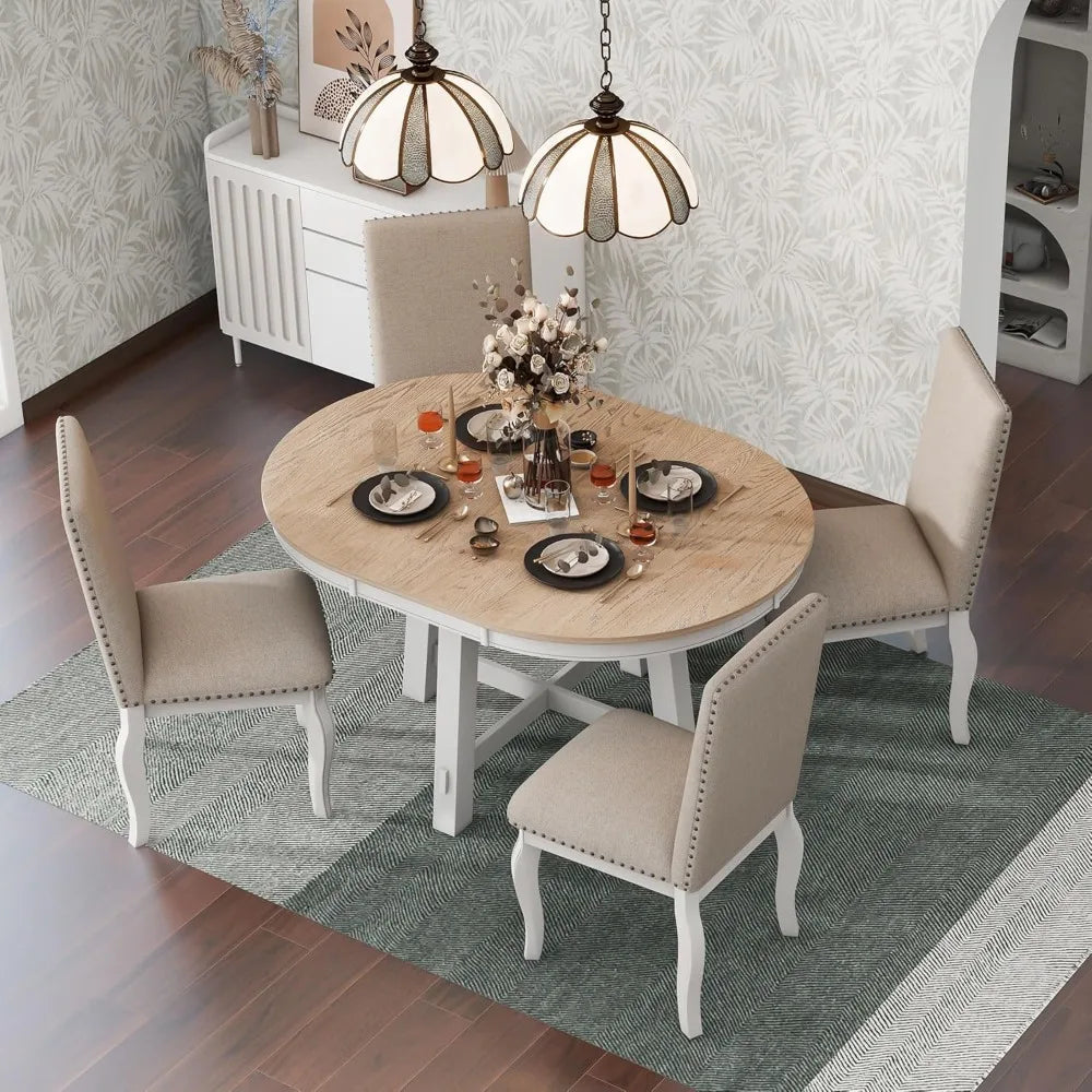 Diningroom Set *5pcs - Extendable Leaf - Seats 4-6 - Diningroom Collection