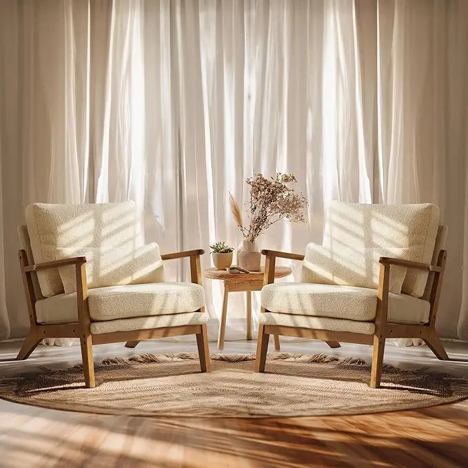 Accent Chair - Solid Wood Frame - Includes Lumbar Pillow - Bedroom Collection