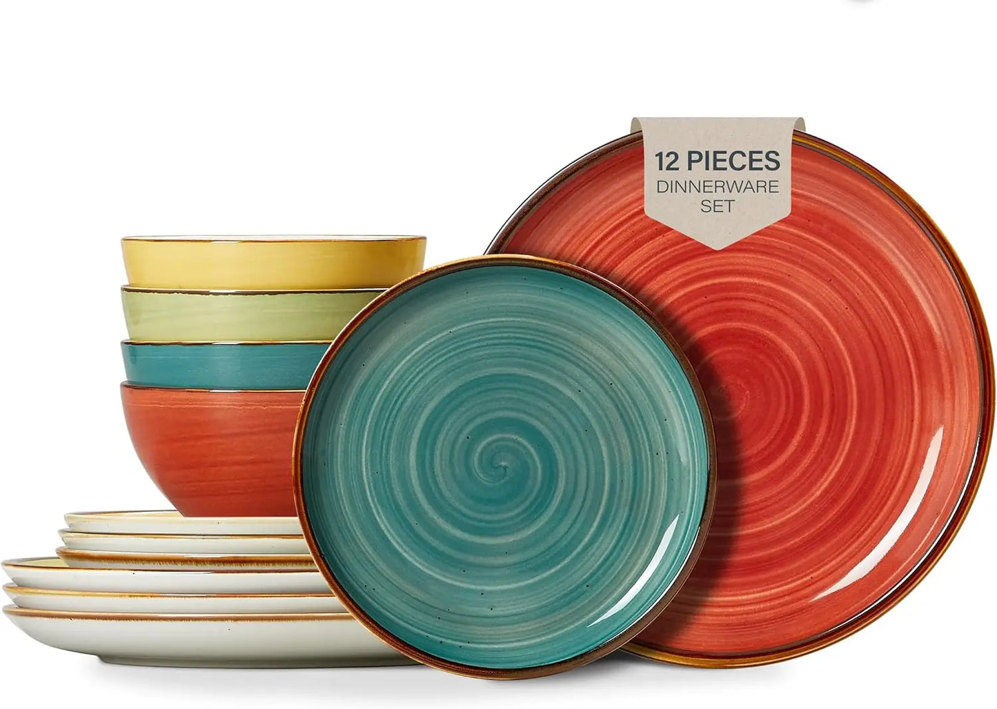 Dinnerware Set *12Pcs - Handpainted Artisan Craftmanship - Kitchen Collection