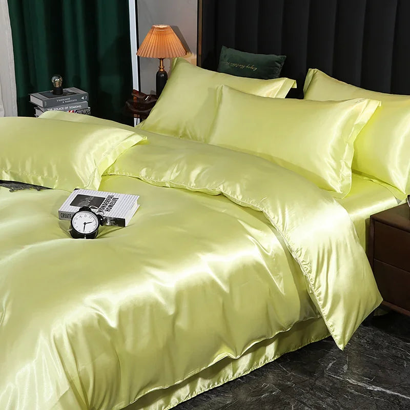 Satin Sheet Sets - Duvet Cover - Luxury Silk Sheets - Bedroom Collection