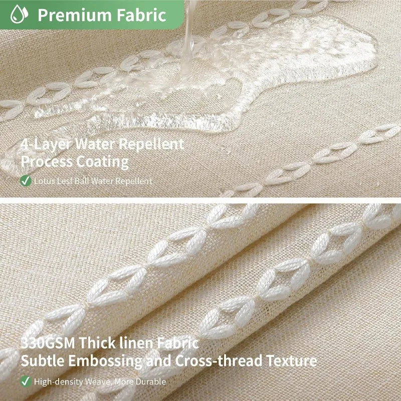 Shower Curtain - No Hooks - Snap In Liner - Boho Tassel - Bathroom Collection