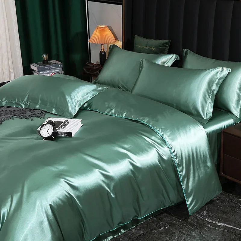 Satin Sheet Sets - Duvet Cover - Luxury Silk Sheets - Bedroom Collection
