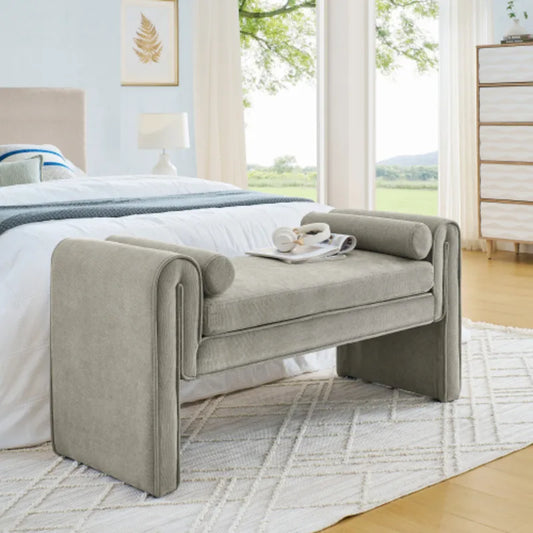 Fabric Bench Ottoman - Bedroom - 50.39" - Bedroom Decor