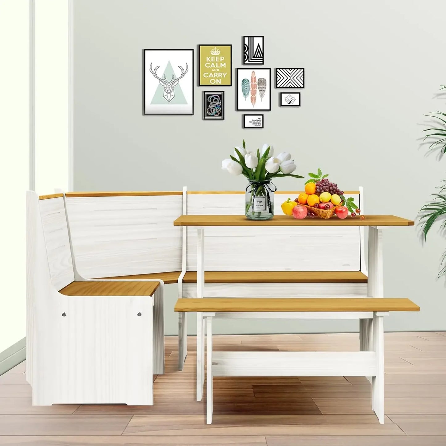 Wood Dining Nook Set *Pcs - Breakfast Nook - Kitchen Collection