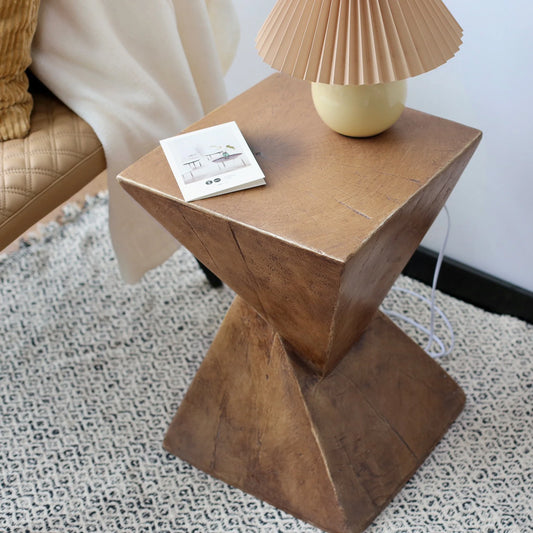Accent Table - Lightweight Concrete Geometric - Neoclassic Artwork
